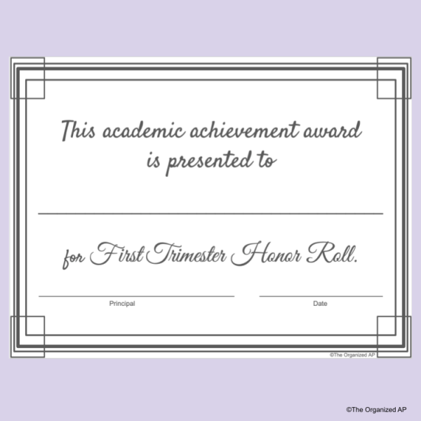 Academic Achievement Awards – The Principal Exchange